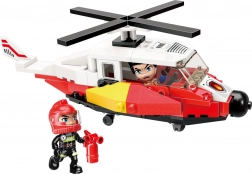 Rettungshubschrauber QMAN MINE CITY FIRE LINE – Bausatz mit 91 Teilen