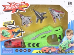 Abschussgerät mit Auto und Flugzeugen für Kinder