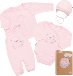Neugeborenen-Set für die Klinik New Baby Sweet Bear rosa 56 (0–3 Monate)