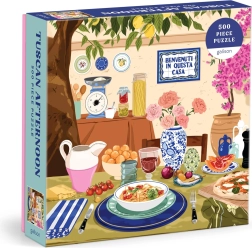 Quadratisches Puzzle Nachmittag in der Toskana 500 Teile