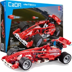 Konstruktionsset CADA Rennwagen Formula Racing 23 cm – 144 Teile mit Aufziehmotor