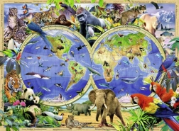 RAVENSBURGER Puzzle Welt der Wildtiere XXL 300 Teile