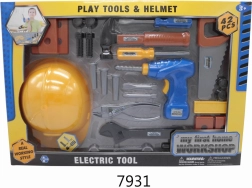 Kinder-Werkzeugset mit Helm, 42-tlg.