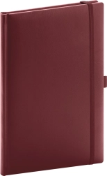 Liniertes Notizbuch NOTIQUE Balacron Bordeaux 15 × 21 cm