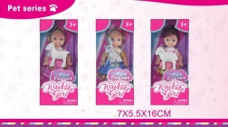 Puppe mit Kuscheltier 11,5 cm