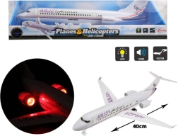 Kunststoffflugzeug 43 cm mit Licht und Sound