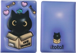 Notizbuch A5 lila mit festen Einbänden und Schaumstoffbezug