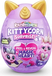 Rainbocorns Kätzchen im Ei – violett‑gold, Serie 2