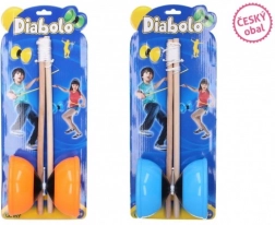 Großes Diabolo Set Kunststoff/Holz für Kinder