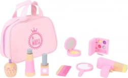 Kinderschminktasche Small Foot mit rosa Holzzubehör