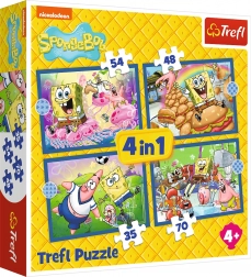 Puzzle SpongeBobs Leben 4v1