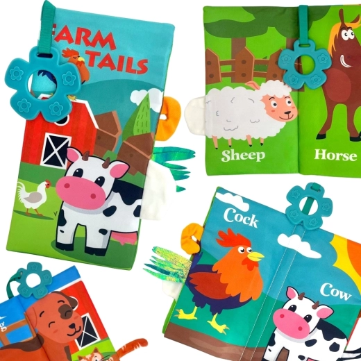 Stoffbuch mit Tier-Schwänzchen WOOPIE baby