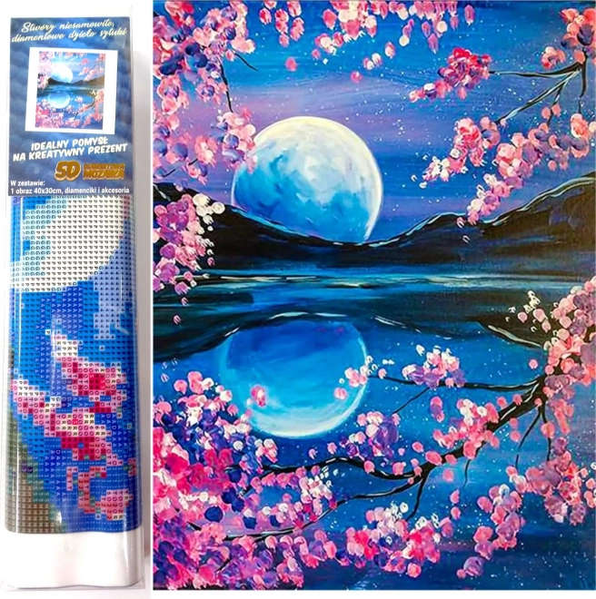 Norimpex Diamantmalerei Aufgehender Mond 30x40 cm