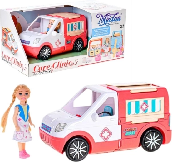 Krankenwagen mit Puppe und Zubehör