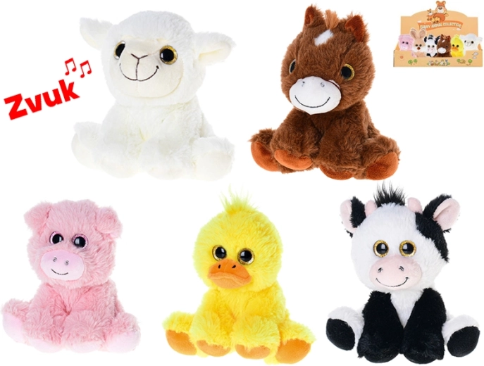 Plüsch-Farmtiere mit Sound 14 cm