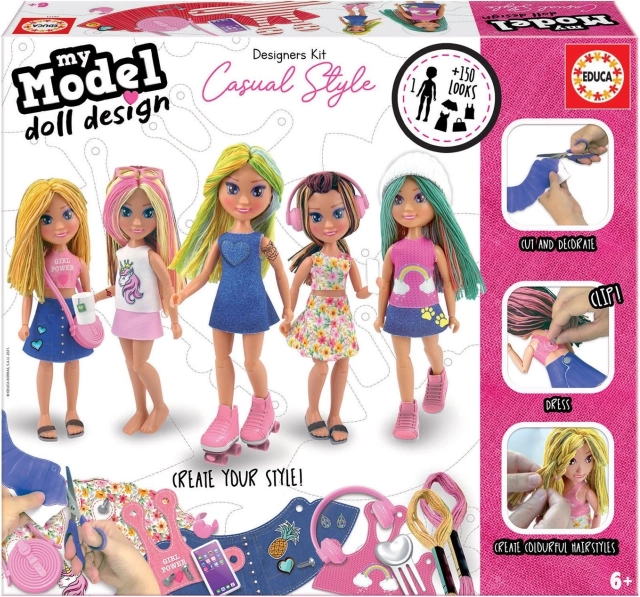 Kreativset EDUCA My Model Doll Design: lässiger Stil