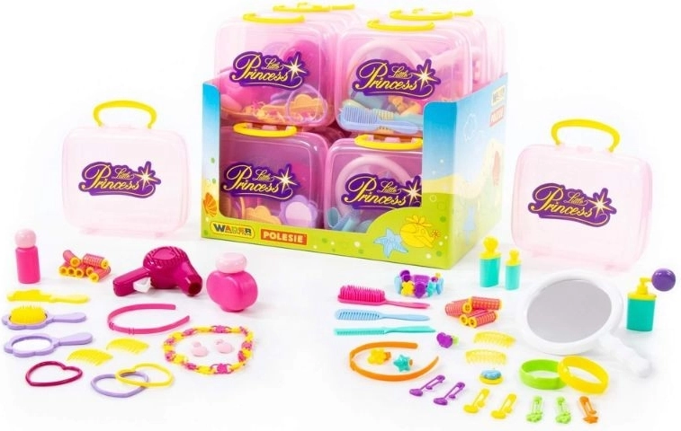 Frisiertisch Kleine Prinzessin im Koffer – Set mit 16 Teilen