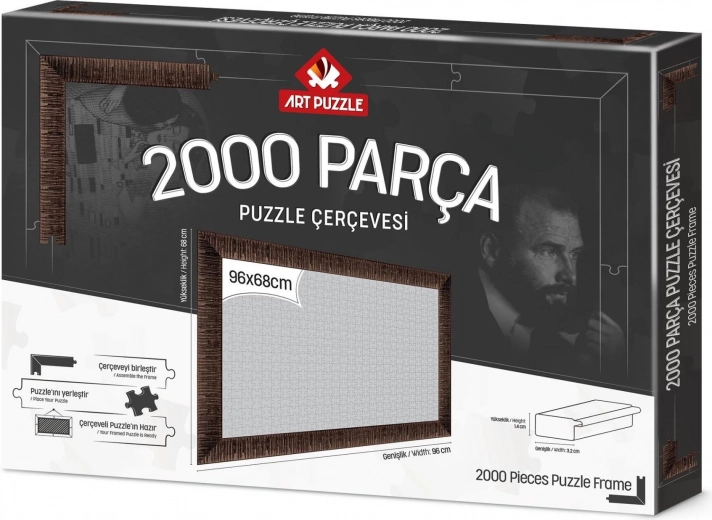 Puzzle-Rahmen 96x68 cm braun