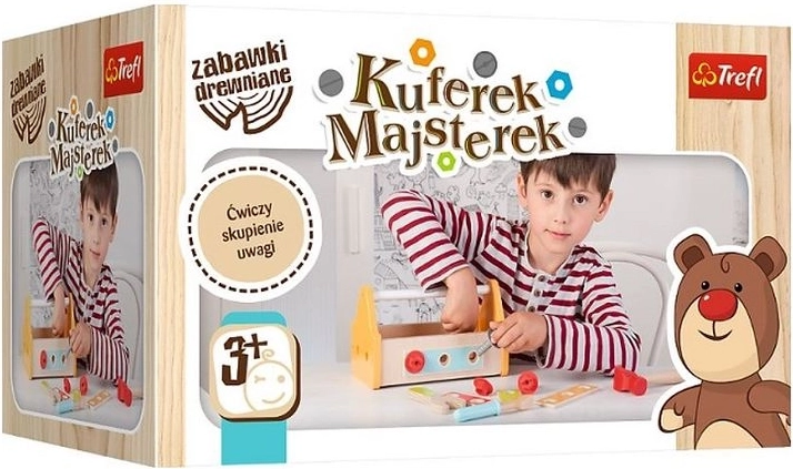 Trefl Holzspielzeug Werkzeugkoffer „Kleiner Handwerker“