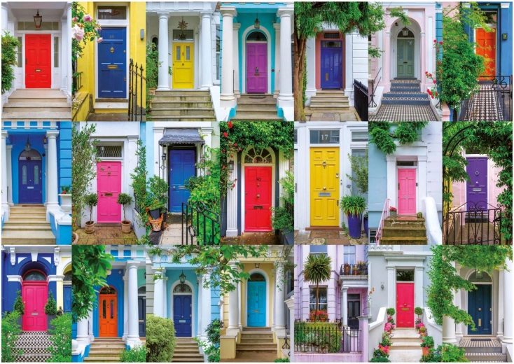 Educa Puzzle Türen von Notting Hill 1000 Teile