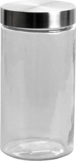 Runde Glasdose 2,1 l mit Edelstahldeckel
