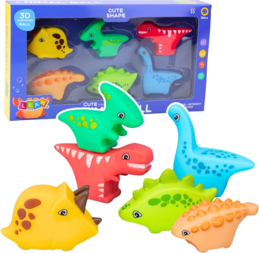 Set aus Gummidinosauriern für die Badewanne – 6 Stück
