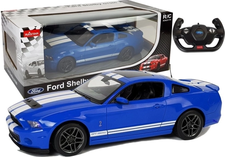 Ferngesteuertes Auto Ford Shelby GT500 Rastar im Maßstab 1:14 blau