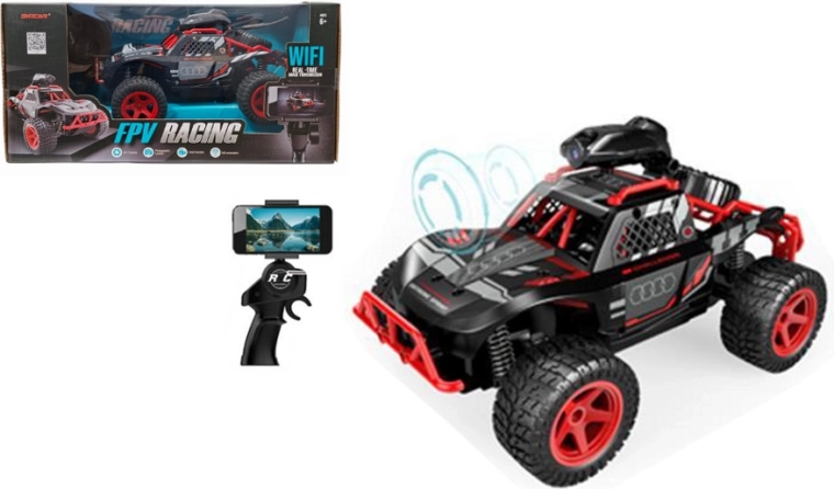Geländegängiges RC‑Auto mit Wi‑Fi‑FPV‑Kamera und Smartphone‑Halterung
