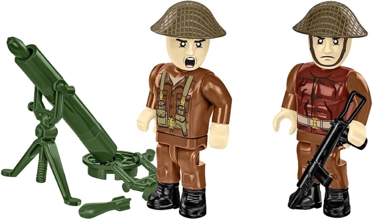 Schwere Waffen: Maschinengewehr und Mörser