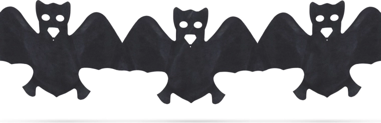 Halloween-Papiergirlande mit Fledermäusen 3 m
