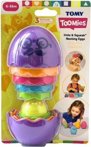 Matrjoschka-Eier TOMY Toomies Hide and Squeak – lila