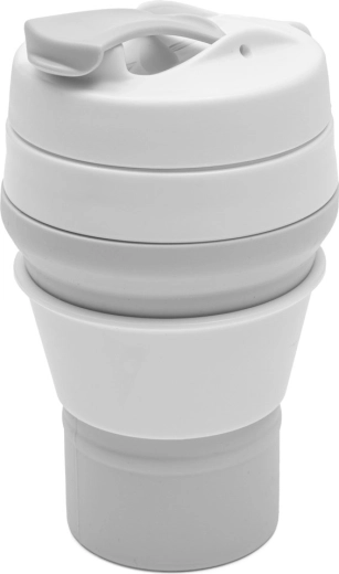 Faltbarer Silikonbecher 350 ml 2in1 New Baby – grau