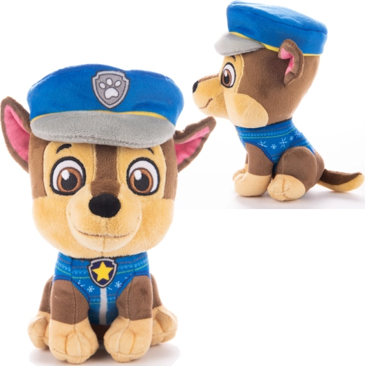 Plüschtier PAW PATROL Chase im Weihnachtspullover 18 cm