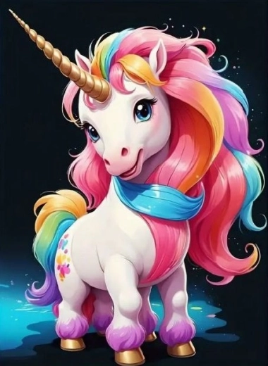 Diamantmalerei – Einhornfohlen 30 × 40 cm