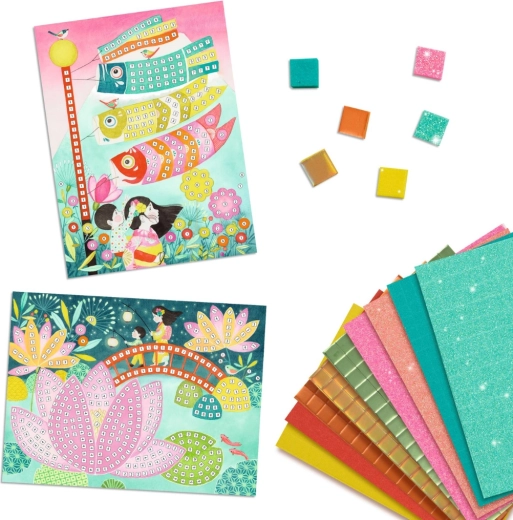 Leuchtende Mosaike mit Glitzer