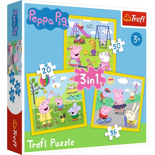 Puzzle 3-in-1 – PEPPA WUTZ – Peppas fröhlicher Tag