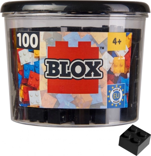 Androni Blox 100 schwarze Bausteine 4x4 in der Dose
