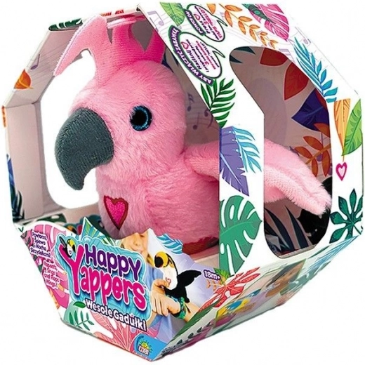 Happy Yappers Fröhliche Schwätzer interaktiver Plüsch-Kakadu mit Aufnahme und Gesang