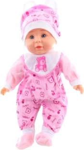 Baby mit Geräuschen 30 cm – rosa Outfit