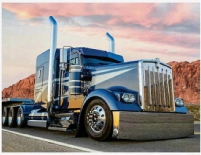 Diamantmalerei Blauer Truck 30x40 cm