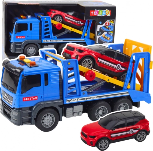 TOYSTAR Abschlepp-Autotransporter mit Auto, mit Licht- und Soundeffekten