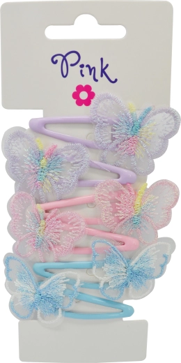 Haarspangen mit Schmetterling (6 Stk.)