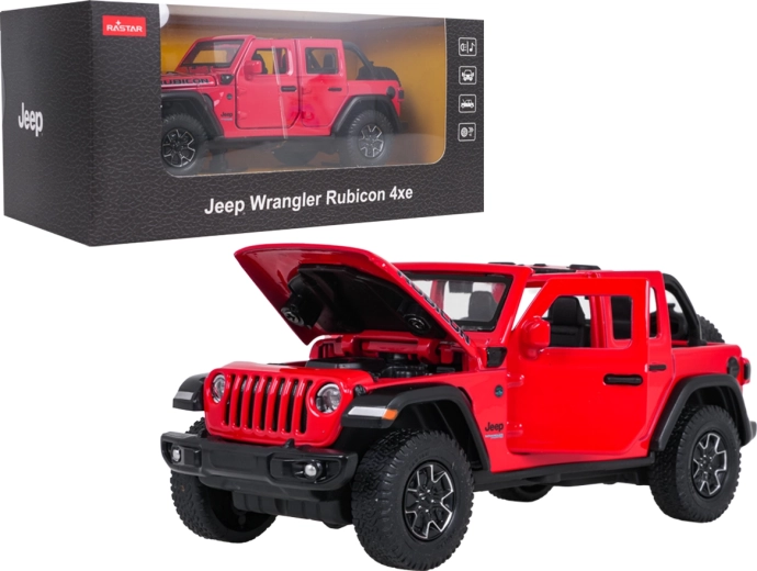 Metallmodell Jeep Wrangler Rubicon 1:32 rot RASTAR