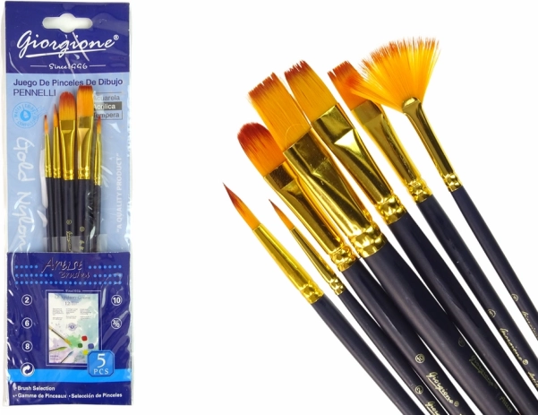 Künstler Pinselset - 7 Formen