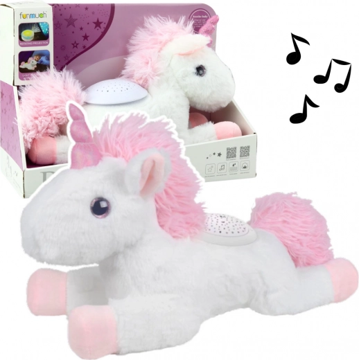 Schlafendes Einhorn mit Projektor und Melodien