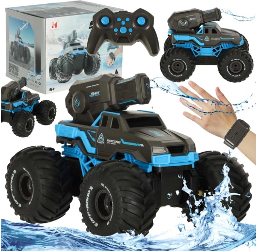 Wasserdichtes RC-Amphibienfahrzeug mit Wasserkanone und Gestensteuerung