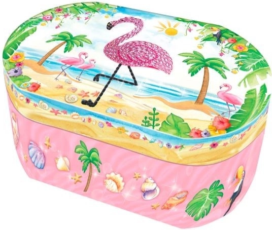 Ovale Spieluhr Pecoware – Flamingo