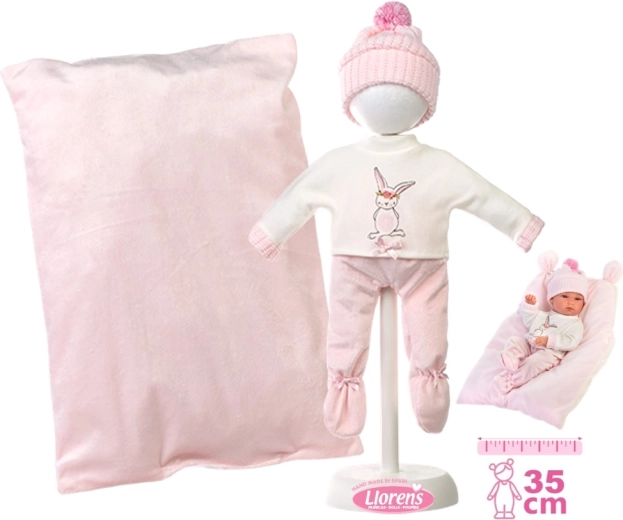 Llorens Kleidungsset für New-Born-Babypuppe 35–36 cm mit Zubehör