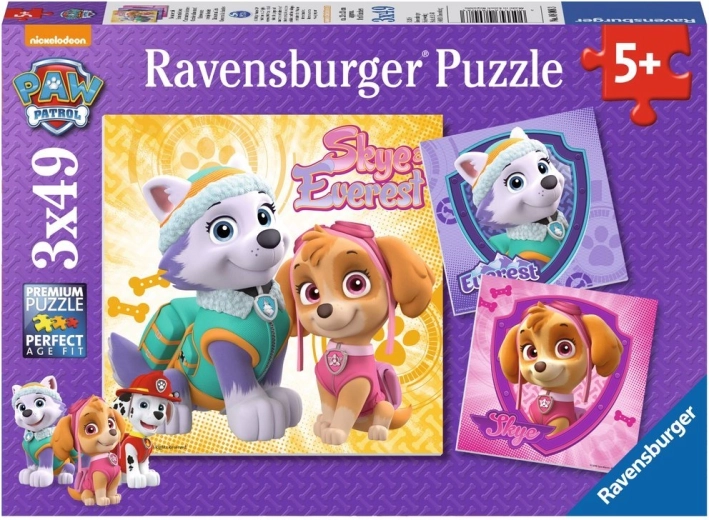 Ravensburger Puzzle PAW Patrol – Skye und Everest 3×49 Teile