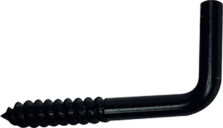 Klammer mit Schraubhaken 19 × 60 mm, schwarz, 5 Stk.